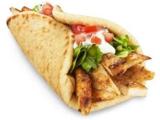 Grilled Chicken Gyro Sandwich with Hummus