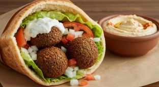 Falafel Sandwich with Hummus