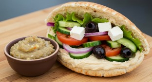Vegetable Sandwich with Baba Ganoush