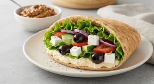 Falafel Sandwich with Baba Ganoush