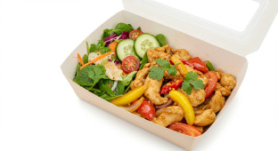 Chicken Saltado with House Salad