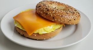 Egg Sandwich on an Everything Bagel