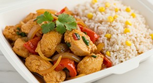 Chicken Saltado with Rice