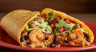 Shrimp Chimichanga Platter