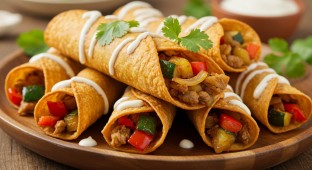 Veggie Flautas Platter