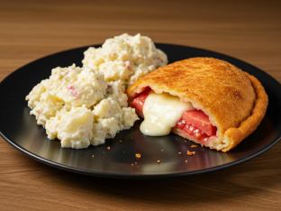 Guava Empanada with Papi's Potato Salad