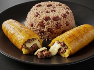 Macho Man Rellenos with Arroz