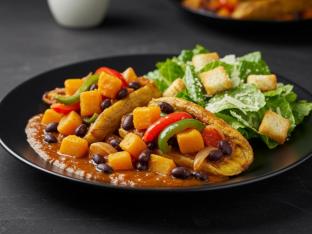 Isla Verde Rellenos with Caesar Salad