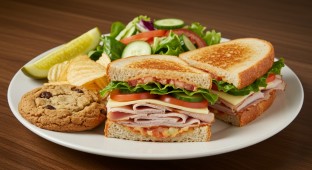 Smoked Turkey Sandwich with House Salad