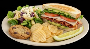 Avocado BLT Sandwich with Greek Pasta Salad