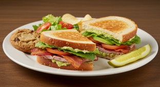 Avocado BLT Sandwich with House Salad