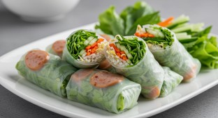 Pork Sauage Spring Rolls