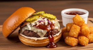 Pit Master Burger w/ Tater Tots