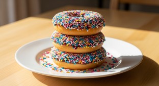 Vegan Sprinkle Donuts
