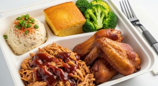 Pulled Chicken | Smoked Wings | Potato Salad | Broccoli | Cornbread | NO Tomato