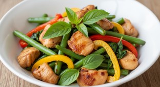 Saute Holy Basil with Chicken