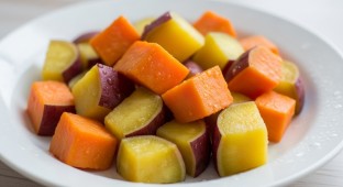Steamed Sweet Potatoes