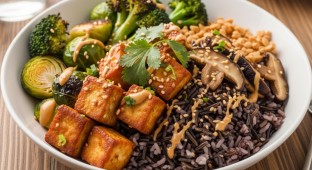 Wild Rice and Tofu Bowl
