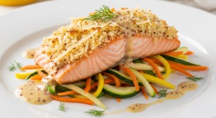 Dijon Parmesan Crusted Salmon