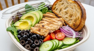 Grilled Chicken Bowl with Sourdough Bread