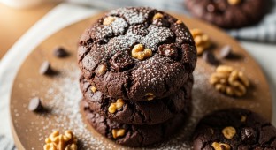 Chocolate Walnut Cookies