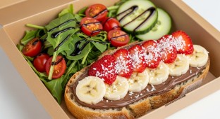 Nutella Breckie Toasty with Side Salad