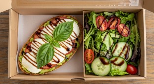 Caprese Toasty with Side Salad