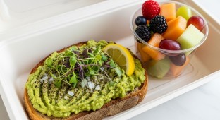 Naked Toasty with Side Fruit Salad