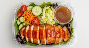 Sweet Chili Chicken Mixed Greens Bowl