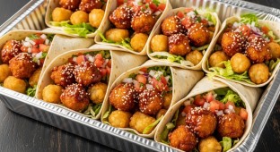 Burrito with Korean Fried Tofu (VEGAN - NO Dairy)