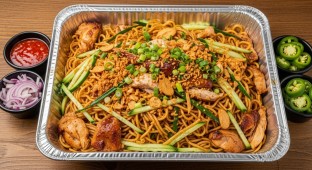 Burmese Garlic Noodles with Chicken