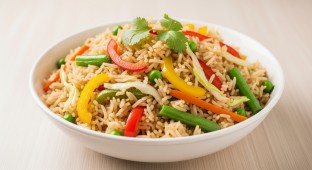 Jain Friendly Veggie Fried Rice
