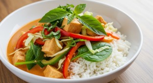 Jain Friendly Panang Curry with Tofu