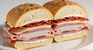 No. 8 Club Sub on Rosemary Parmesan Bread