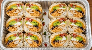 Shredded Chicken Super Burrito