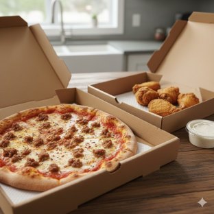 Personal Sausage Pizza and Boneless Plain Wings