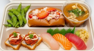 Crispy Rice Lunch Box With Lobster Roll