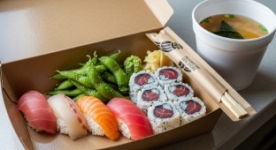 Happy Bite Lunch Box With Albacore Tuna Roll