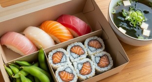 Happy Bite Lunch Box With Salmon Roll