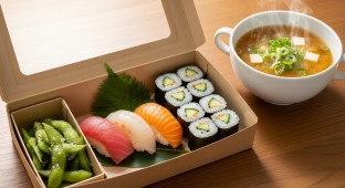 Happy Bite Lunch Box With Cucumber Roll