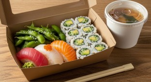 Happy Bite Lunch Box With Cucumber Avocado Roll