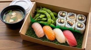 Happy Bite Lunch Box With Eel Cucumber Roll