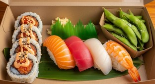 Happy Life Lunch Box With Spicy Tuna Roll