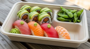 Happy Life Lunch Box With Salmon Avocado Roll
