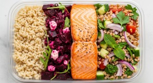 DOUBLE PROTEIN - Organic Salmon Bowl with Brown Rice
