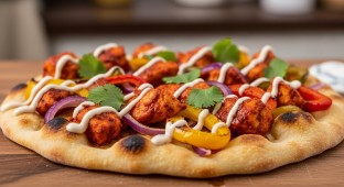 Harissa Chicken Flatbread