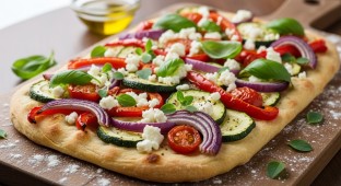 Mediterranean Veggie Flatbread