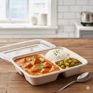 Chicken Tikka Masala | Rice | Chana Saag