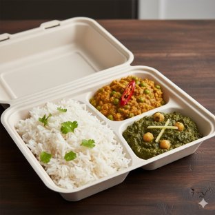 Chicken Keema Mator | Rice | Chana Saag