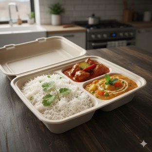 Achery Chicken | Rice | Vegetable Korma